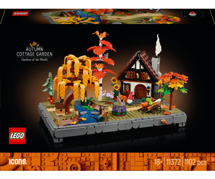 Klocki LEGO® LEGO ICONS 11372 Jesienny ogród z chatką